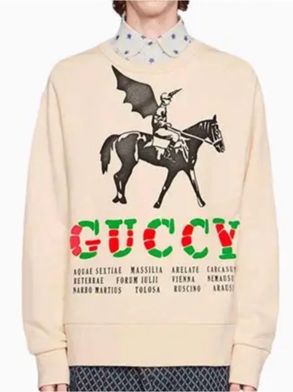 GUCCI~475532 “Guccy” Trainer Pegasus Logo Sweatshirt